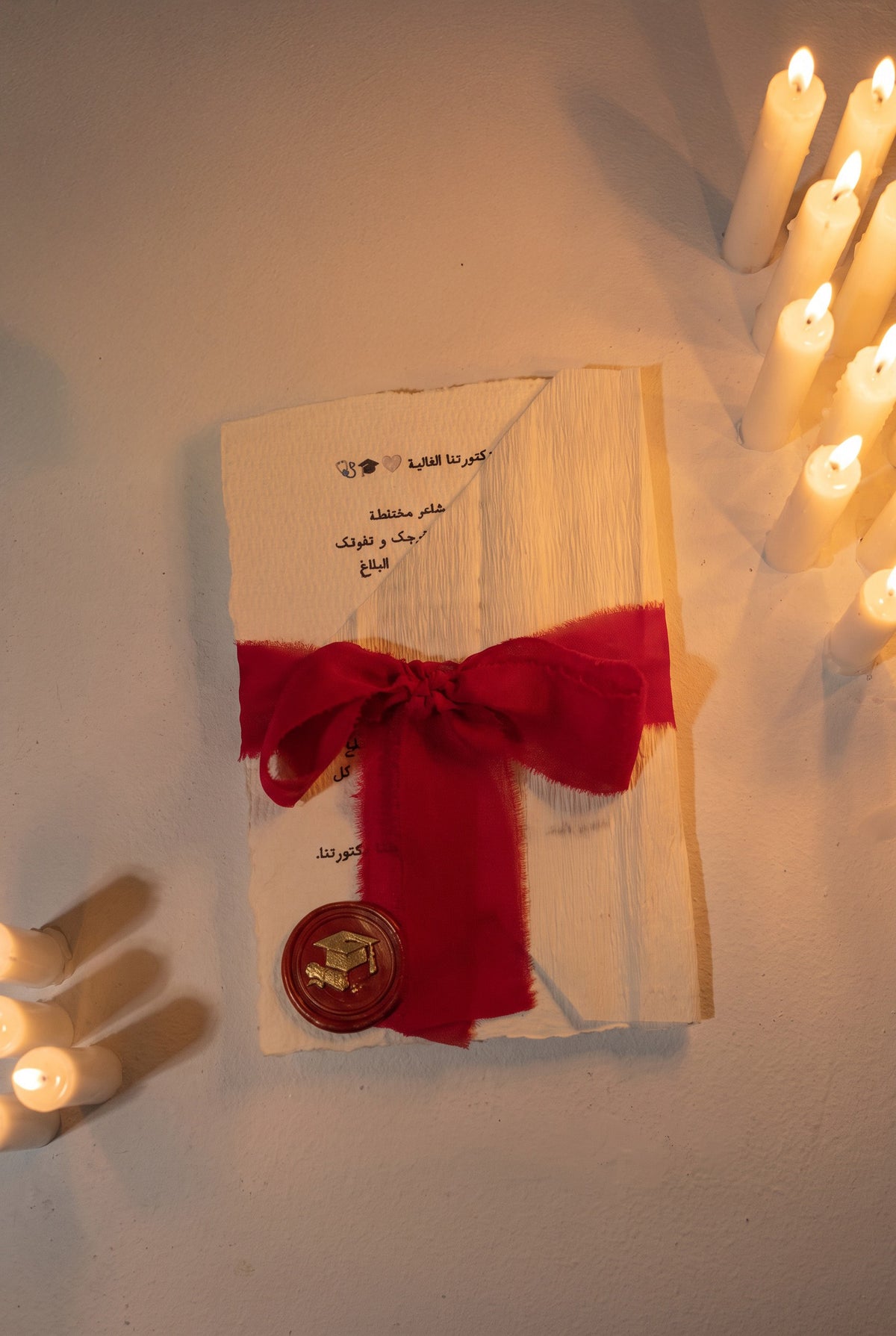 Baby Rose Theme Candle Arrangement